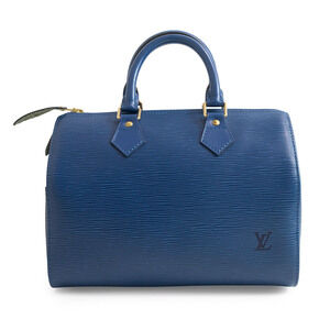Louis Vuitton Speedy Handbag Epi Leather Toledo Blue